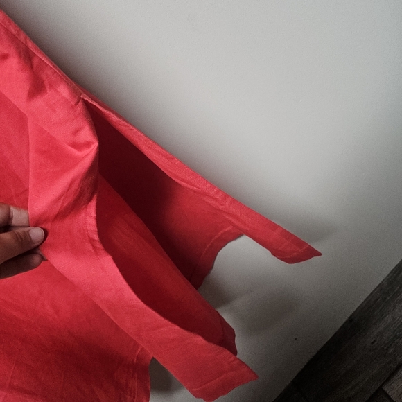 Jessica Howard Vintage Linen Blend Pink Red Sleeveless Dress Beach Summer Resort - Picture 3 of 4